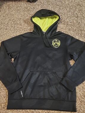 Nike Black Hoodie with Neon Yellow Lining